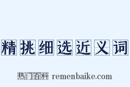 精挑细选近义词是什么意思的图片